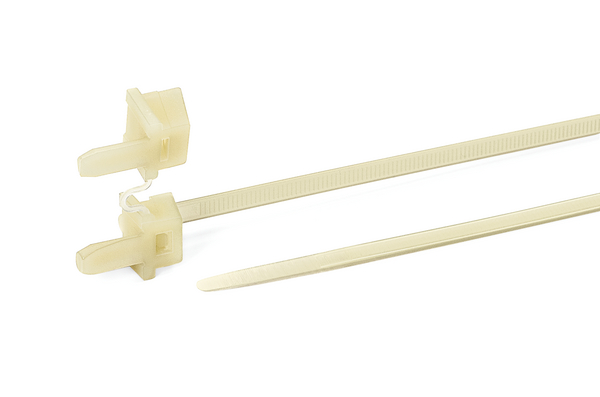 HellermannTyton Natural Cable Tie Mount 22 mm x 14mm, 4.7mm Max. Cable Tie Width