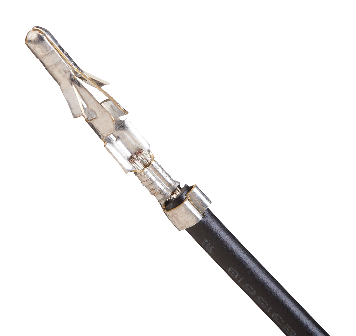 Molex Female Standard .093 in to Female Standard .093 in Crimped Wire, 300mm, 18AWG, Black