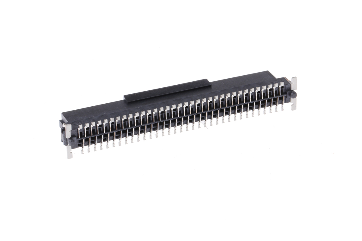 ERNI SMC Series Straight Surface Mount PCB Socket, 68-Contact, 2-Row, 1.27mm Pitch, Solder Termination