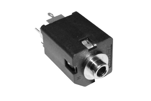 Amphenol Industrial Jack Connector 3.5 mm PCB Phone Jack Socket 10A