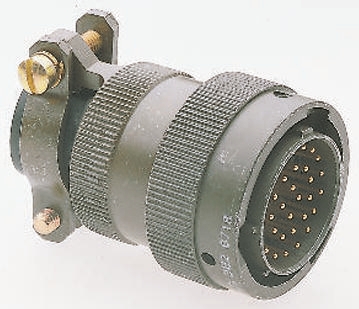 Amphenol Socapex, 451 3 Way Cable Mount MIL Spec Circular Connector Plug, Pin Contacts,Shell Size 8, Bayonet Coupling