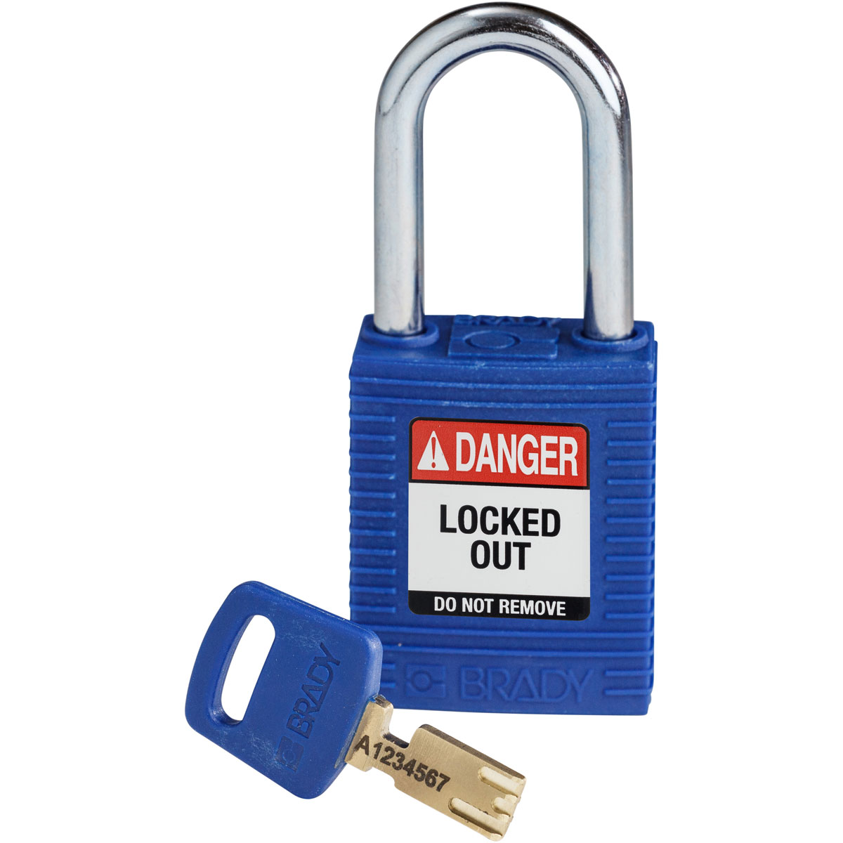 Brady LOTO-101 Key Weatherproof Nylon, Steel Padlock, 6.35mm Shackle, 38.00mm Body