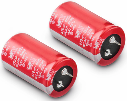 Wurth Elektronik 47μF Aluminium Electrolytic Capacitor 450V dc, Snap-In - 861011483001