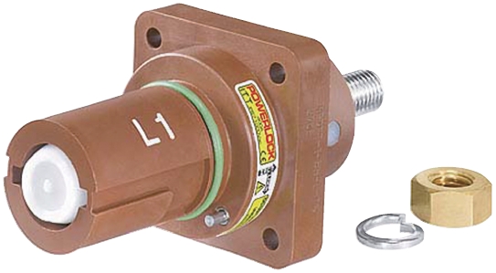 ITT Cannon, Veam Powerlock Brown Panel Mount Industrial Power Socket, Rated At 660A, 1.0 kV