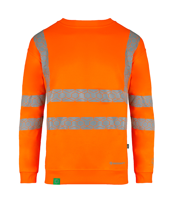 Beeswift Orange Unisex Hi Vis Sweatshirt, L