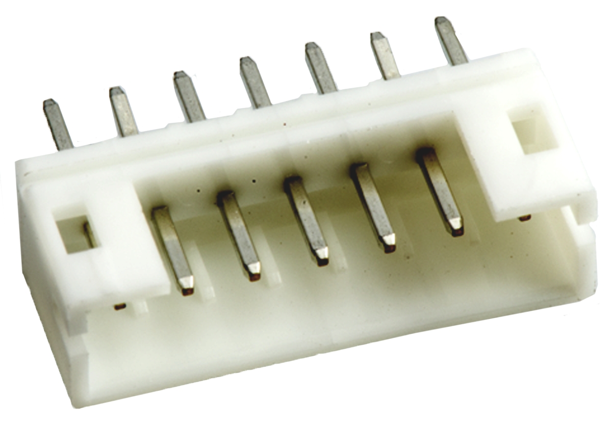 JST PH Series Straight Through Hole PCB Header, 7 Contact(s), 2 mm Pitch, 1 Row, Shrouded
