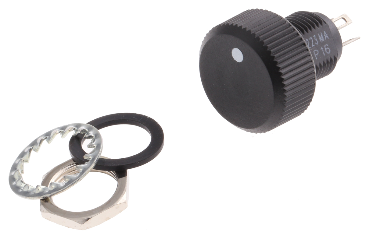 Vishay P16 22kΩ Rotary Potentiometer 1-Gang Panel Mount, P16NP223MAB15