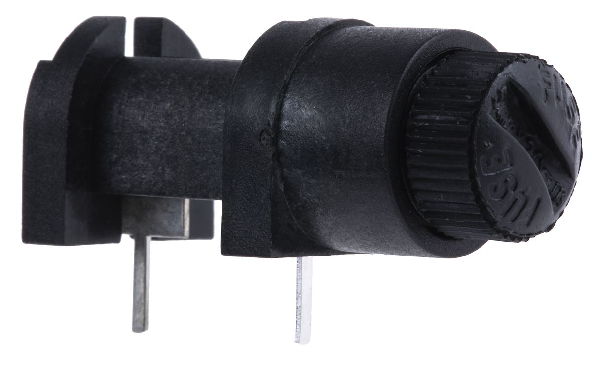Bulgin 6.3A PCB Mount Fuse Holder for 5 x 20mm Fuse, 1P, 250V ac