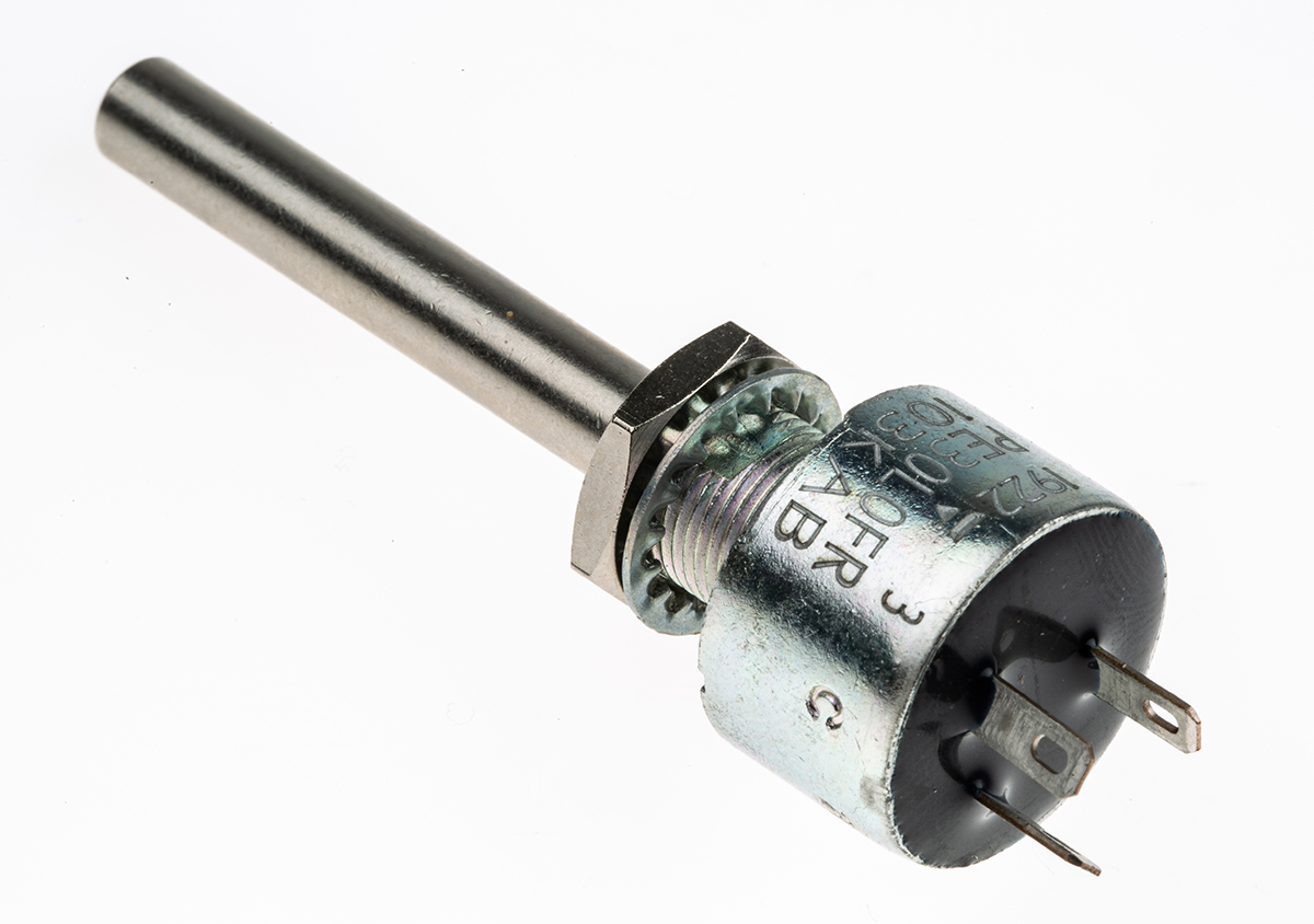 Vishay PE30 10kΩ Rotary Potentiometer 1-Gang Panel Mount, PE30L0FR103KAB