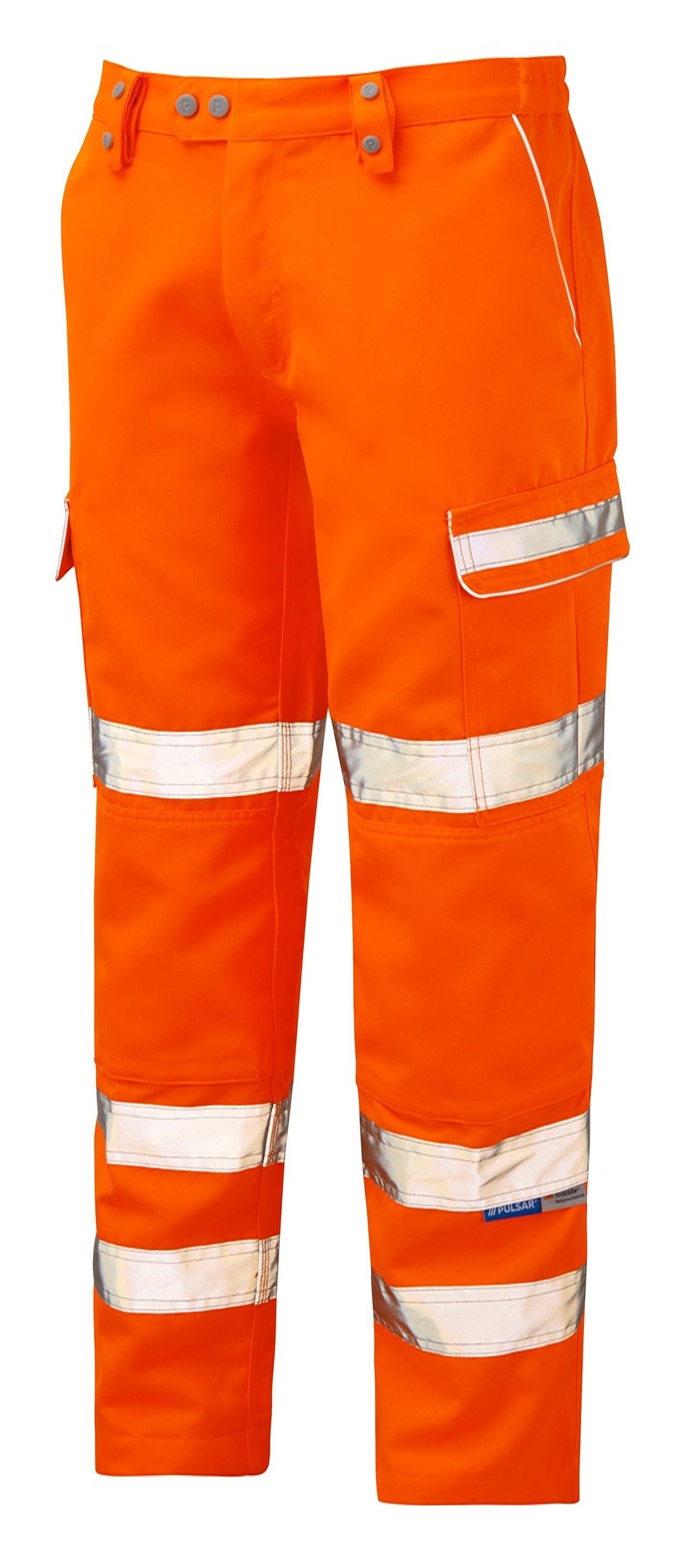 PULSAR PR336 Orange Hi Vis Trouser Water Repellent 48 in 48 Leg Length 31in