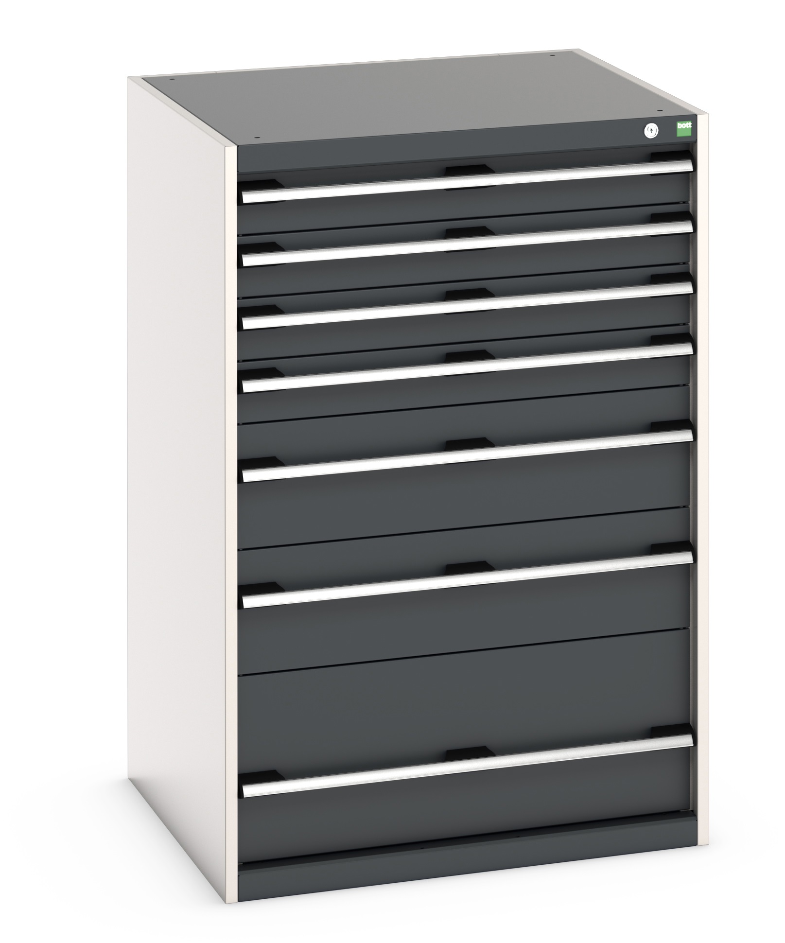 Bott, 7 Drawer Sheet Steel Floor Standing Cabinet, 800 x 750 x 1200mm