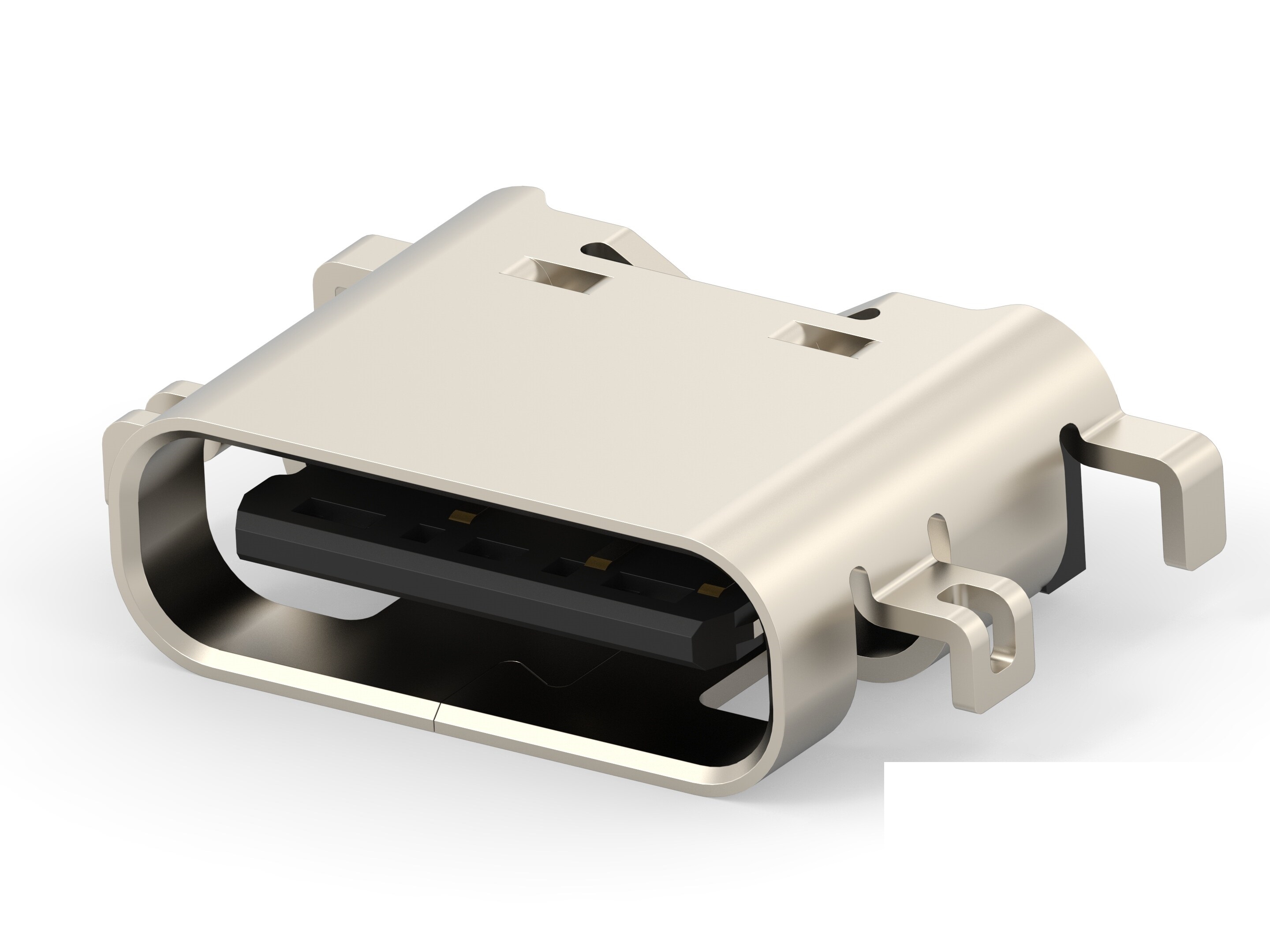 TE Connectivity Straight, Mid Mount, Receptacle- Single Port Type C 2 USB C Connector
