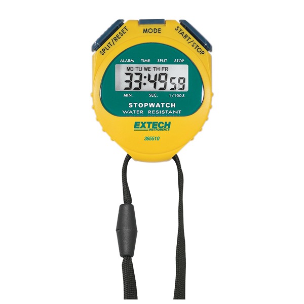 Extech Yellow Digital Pocket Stopwatch 23h 59min 59s
