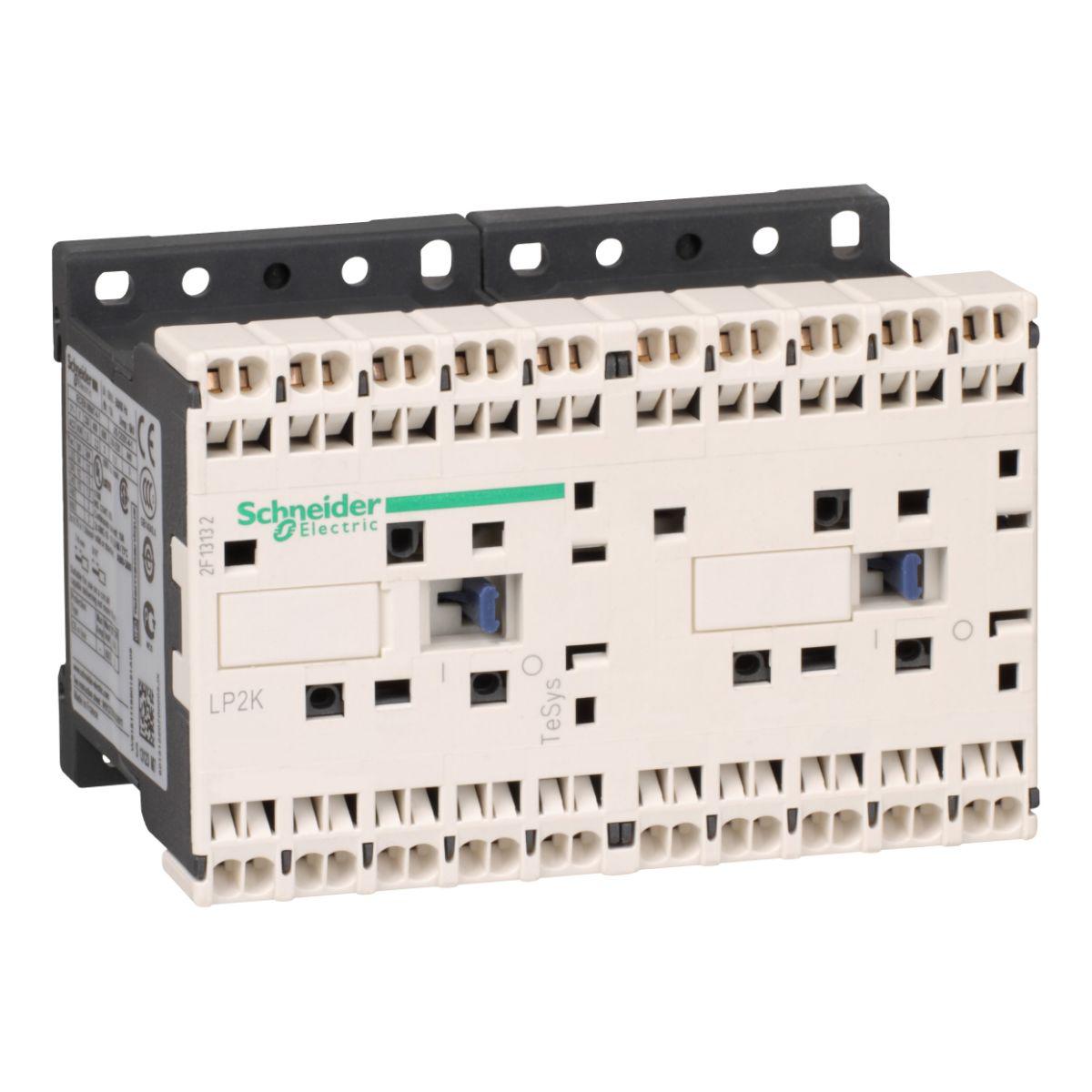 Schneider Electric LP2K Reversing Contactor, 24 V Coil, 3-Pole, 6 A 24 V, 1 NO/1 NC, 690V