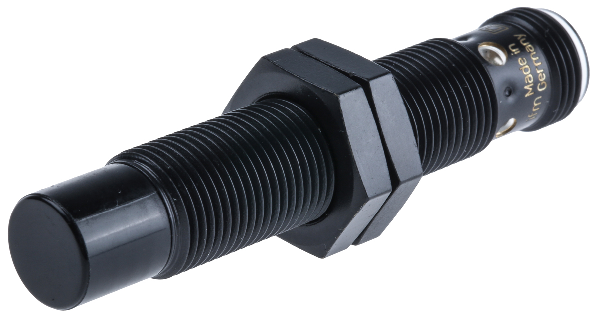 ifm electronic Inductive Threaded Barrel Proximity Sensor, M12, 8 mm Detection, PNP NO, 10 → 30 V dc