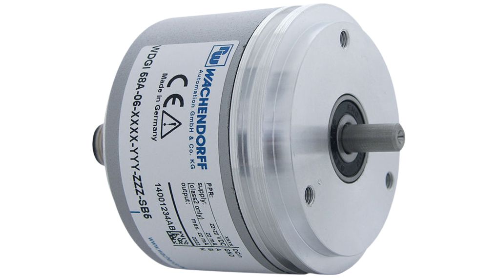 Wachendorff WDGI 58A Series Incremental Encoder, 5000ppr ppr, HTL Signal, Solid Type, 6mm Shaft