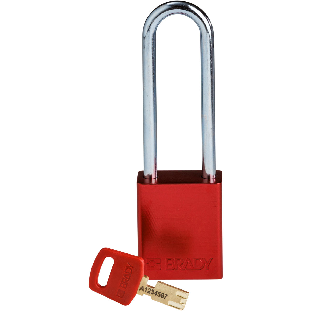Brady LOTO-99 Key Weatherproof Aluminium Padlock, 6.35mm Shackle, 38.00mm Body