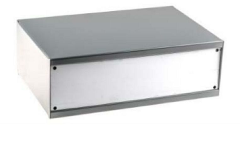 RS PRO Grey Cold Rolled Steel Instrument Case, 300 x 200 x 100mm