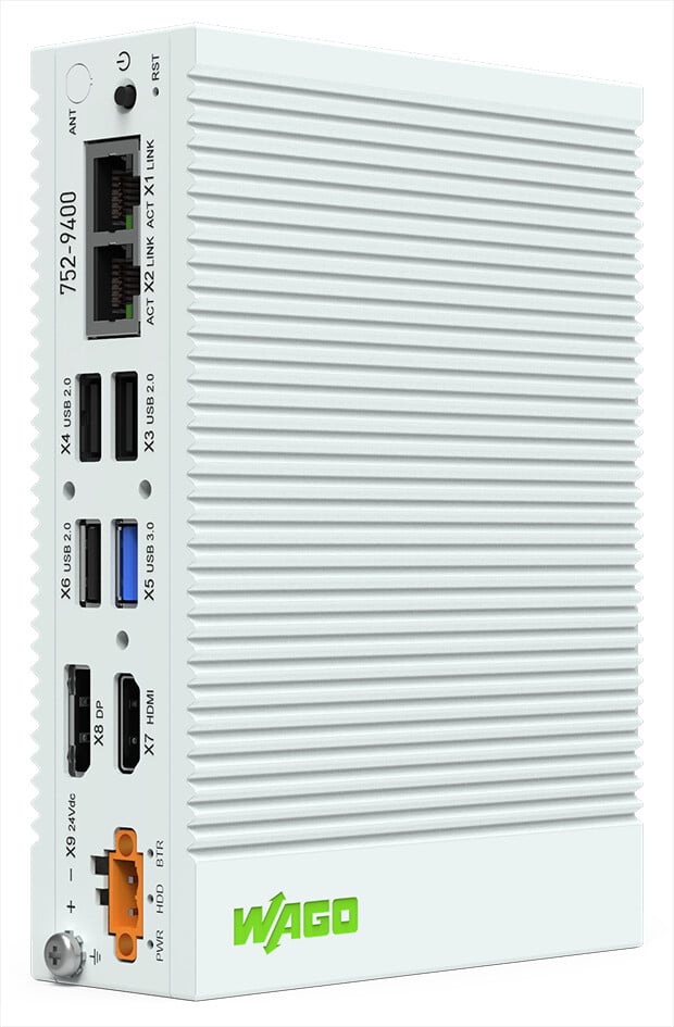 WAGO Industrial Computer, 42W, Intel Atom 1.91 GHz, 64 GB, 4 Linux