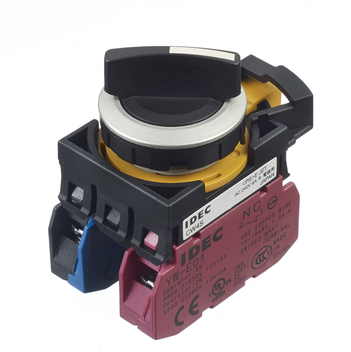 Idec Selector Switch - (1NO/1NC) 22mm Cutout Diameter 2 Positions