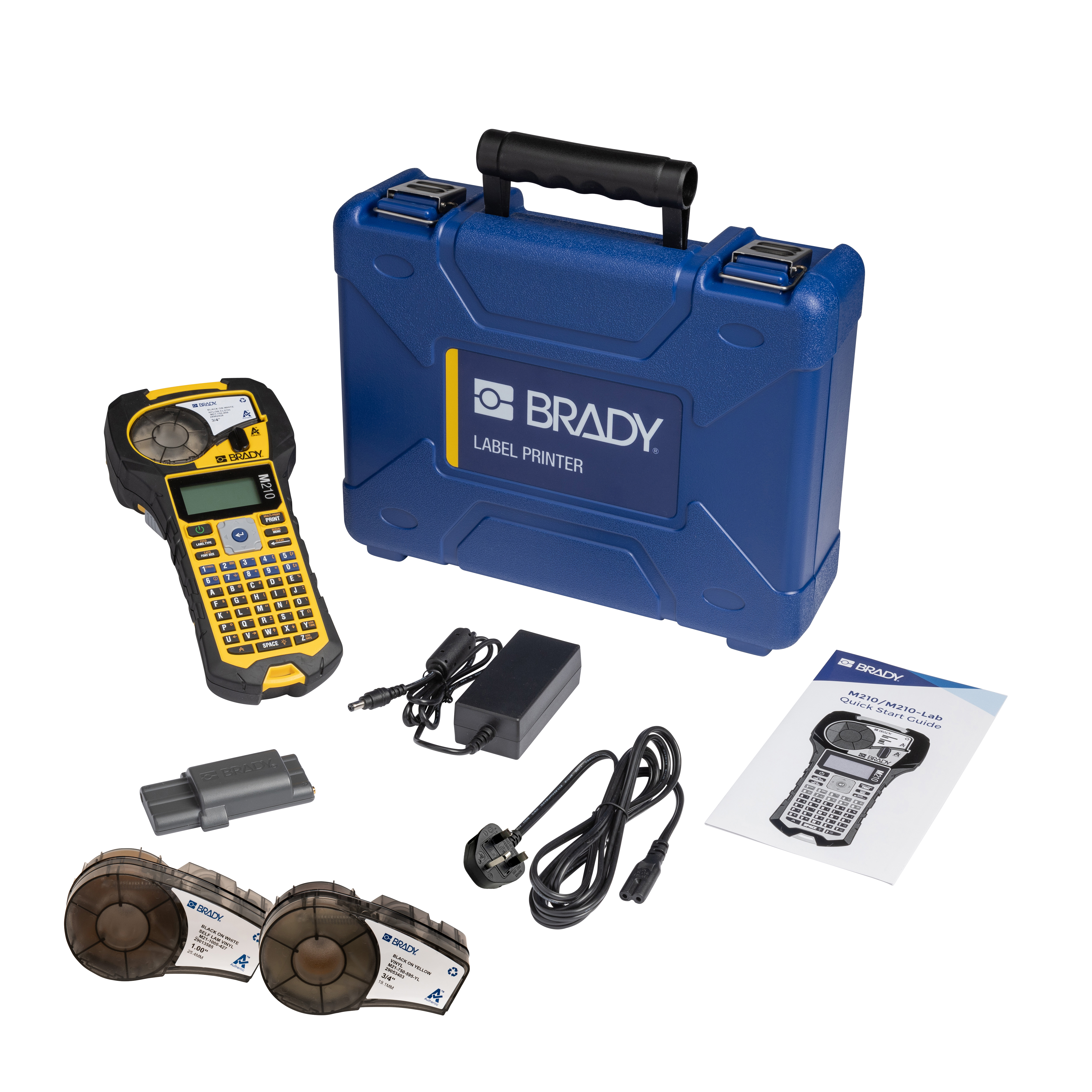 Brady M210 Handheld Label Printer Kit, 19.05mm Max Label Width, UK