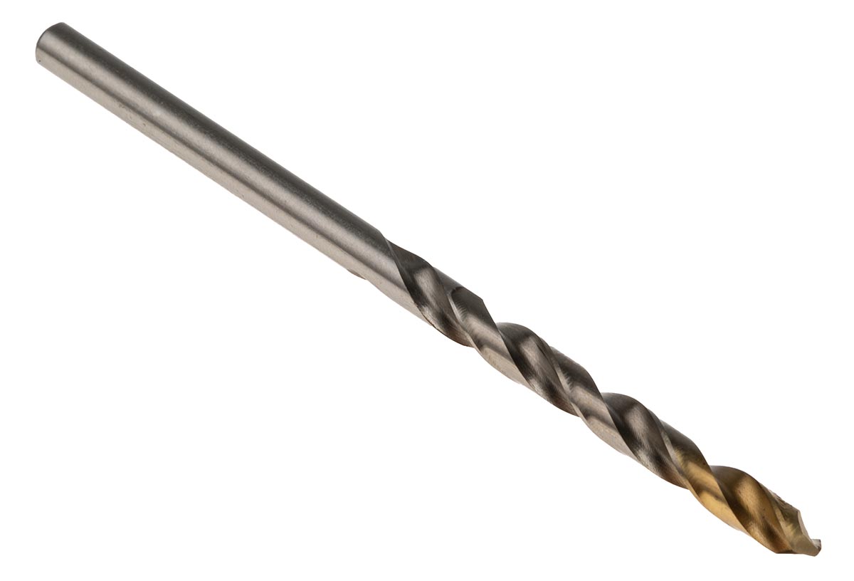 Dormer A002 Series HSS-TiN Twist Drill Bit, 3.7mm Diameter, 70 mm Overall