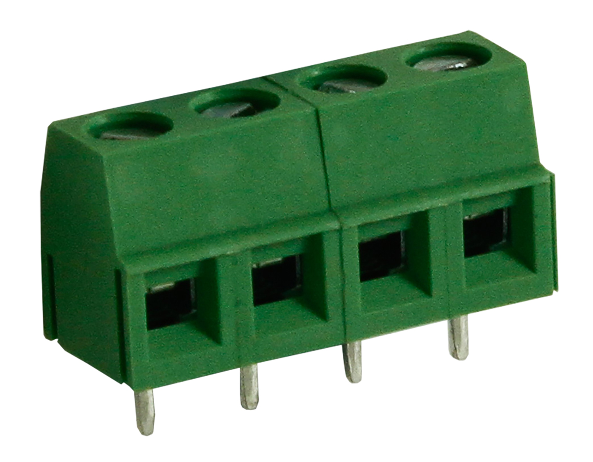 RS PRO PCB Terminal Block, 4-Contact, 5mm Pitch, Through Hole Mount, 1-Row, Screw Termination