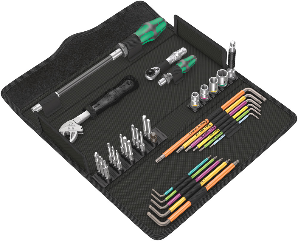 Wera 35 Piece Kraftform Kompakt F 1 Screwdriving Tool Set for Window Installation Tool Kit with Box