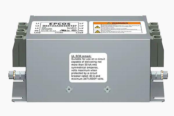 EPCOS, B84143A*R107 50A 520 V ac 50 → 60Hz, Panel Mount EMC Filter, Screw 3 Phase