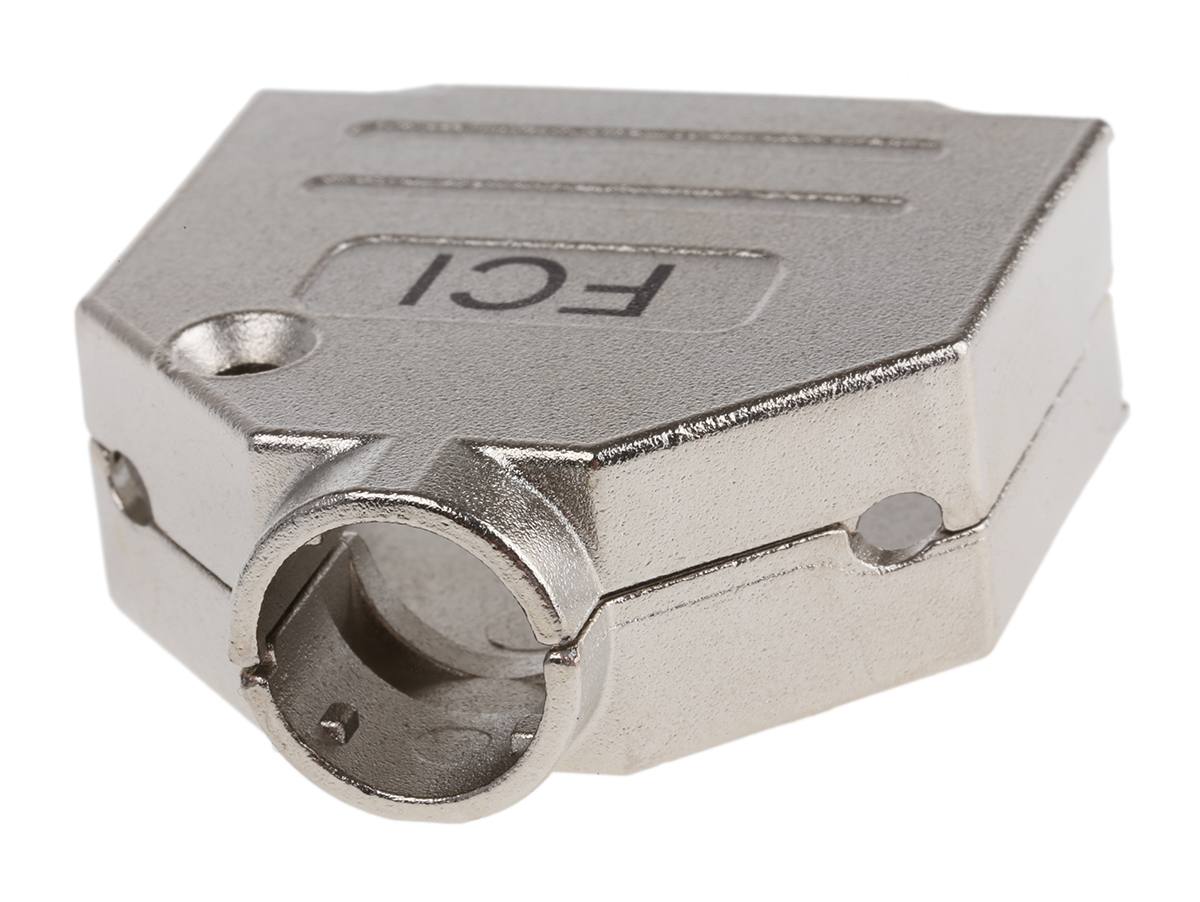 Amphenol Communications Solutions 8655MH Series Die Cast Zinc D Sub Backshell, 15 Way, Strain Relief