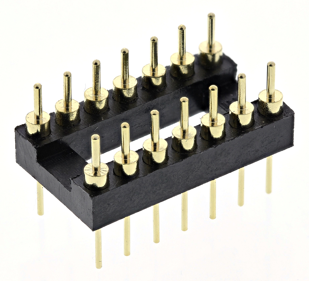 ASSMANN WSW Straight Through Hole Mount 2.54mm Pitch IC Socket Adapter, 14 Pin Male DIP to 14 Pin Male DIP