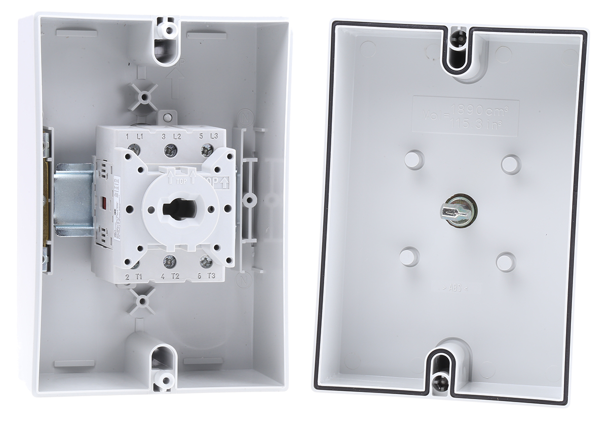 Allen Bradley 3P Pole Isolator Switch - 63A Maximum Current, 22kW Power Rating, IP66