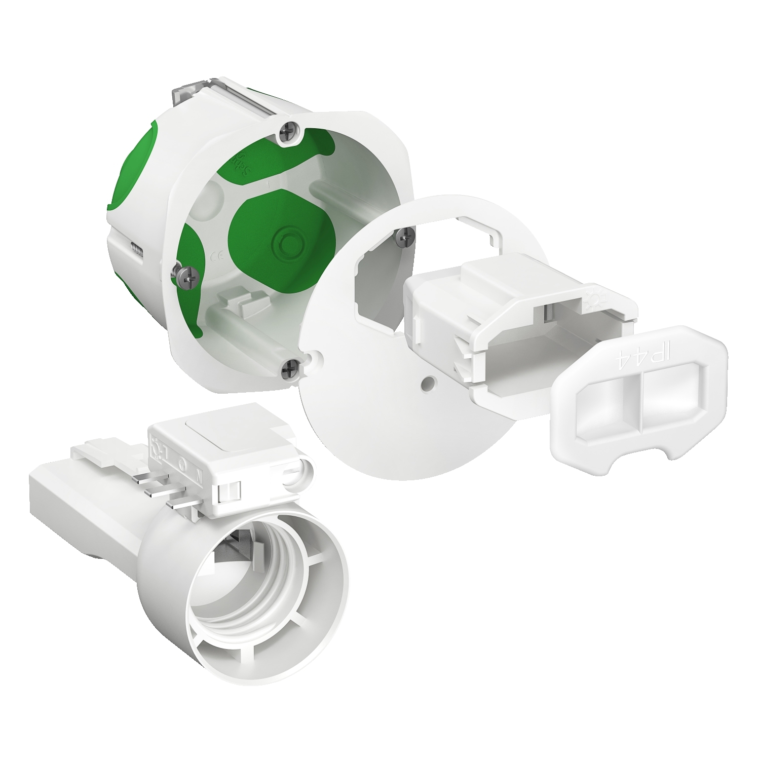 Schneider Electric IMT Green, White ABS, PC Back Boxes, IP20, Wall Mount, 1 Gangs, 71 x 71 x 39mm