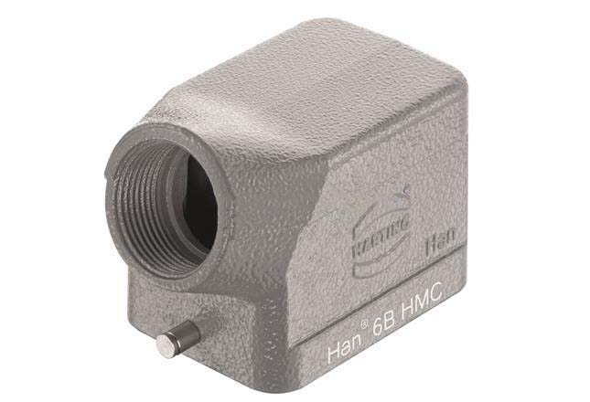 HARTING Han HMC Heavy Duty Power Connector Hood, M25 x 1.5 Thread, Side Entry Han B HMC Range
