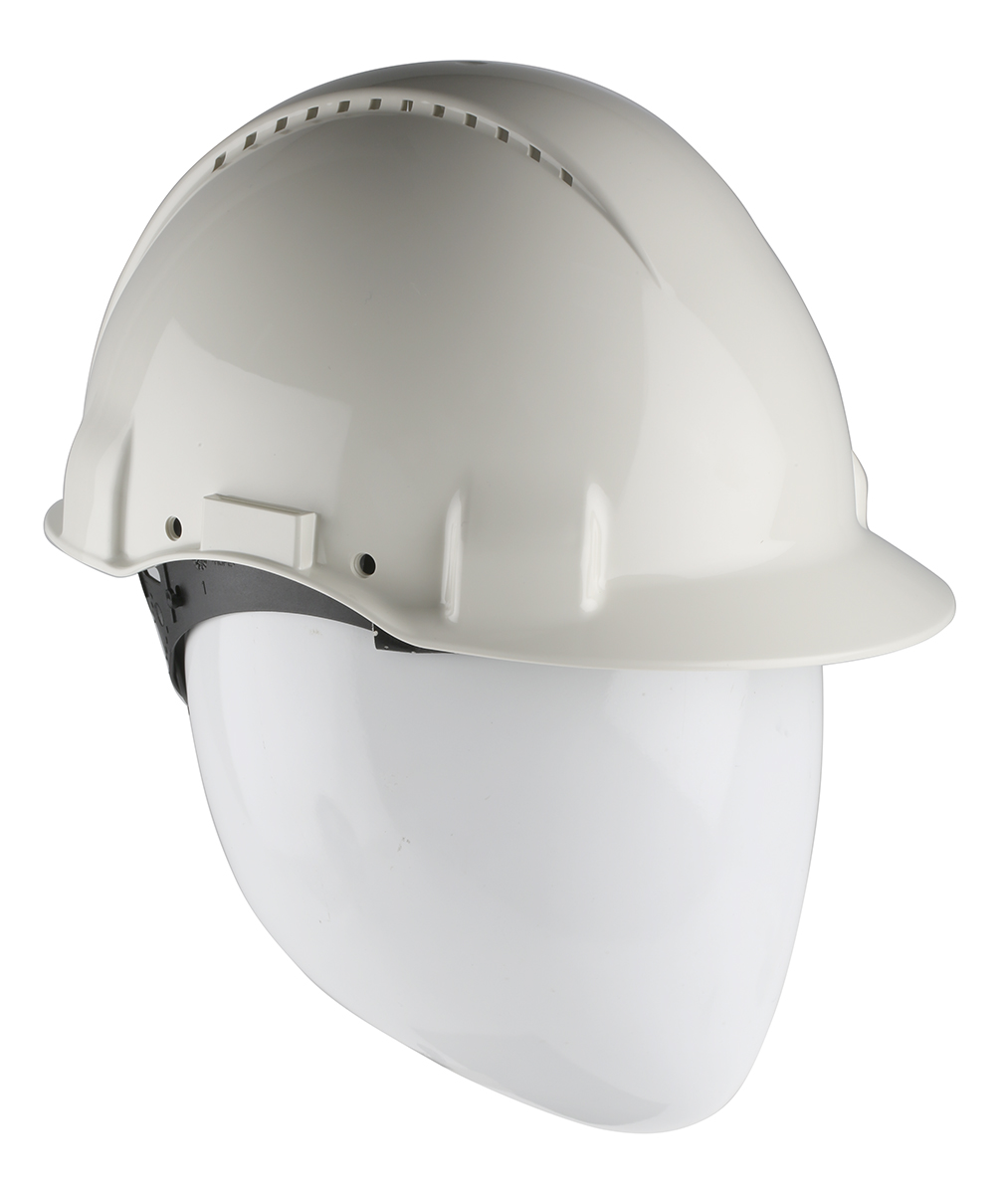 3M PELTOR G3000 White Safety Helmet, AdjustableVentilated