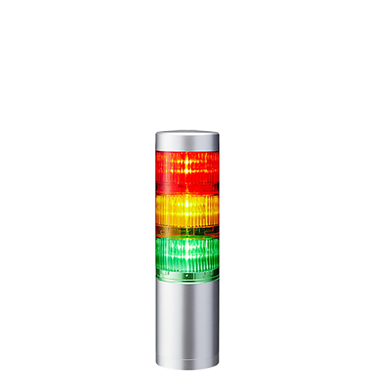 Patlite LR6 Series Coloured Signal Tower, 3 Lights, 24 V dc, Direct Mount
