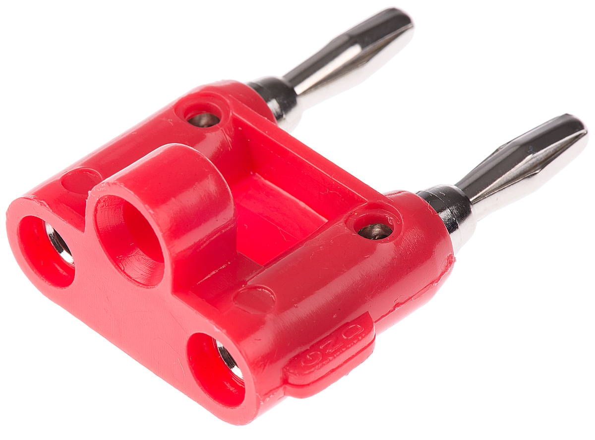 Mueller Electric Red Male Banana Plug, 15A, Nickel Plating