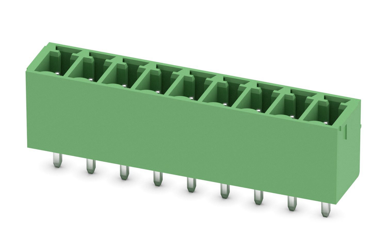 Phoenix Contact, 3.81mm Pitch, MCV 1.5/9-G-3.81, 9 Way, , Pluggable Terminal Block, Header, Through Hole, Solder