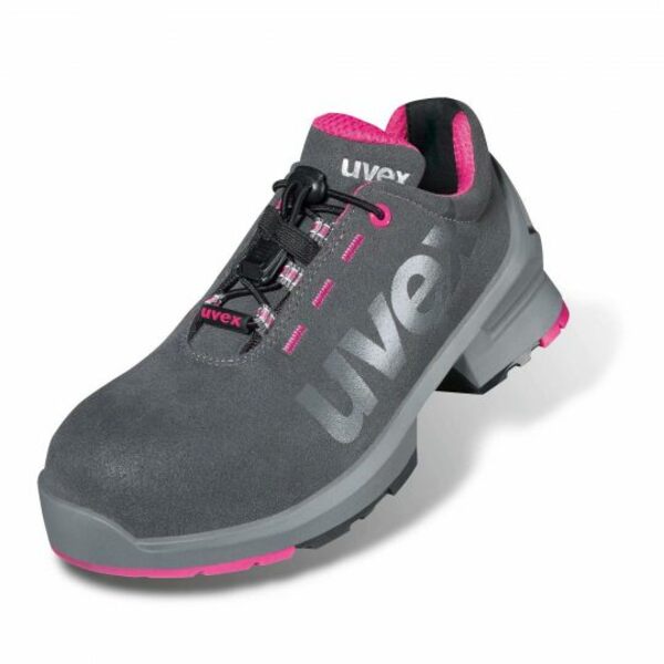 uvex 1 ladies Women's Grey, Pink Composite Toe Capped Safety Trainers, UK 3.5, EU 36