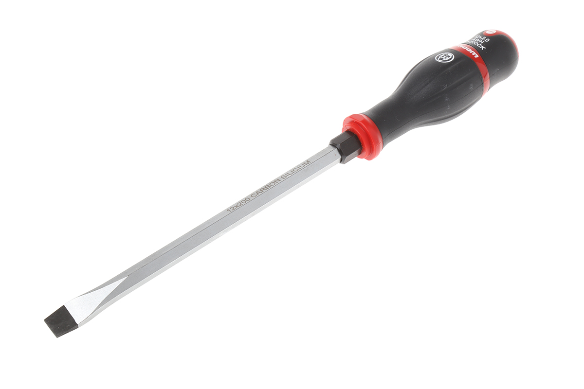 Facom Slotted  Screwdriver, 12 mm Tip, 200 mm Blade