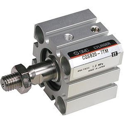 SMC Pneumatic Compact Cylinder - CDQSB20-10S 20 mm Bore, 10 mm CDQS Series, Single Acting Acting
