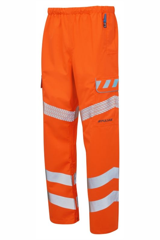 PULSAR EVO251 Orange Hi Vis Work Trouser 30-33 in S