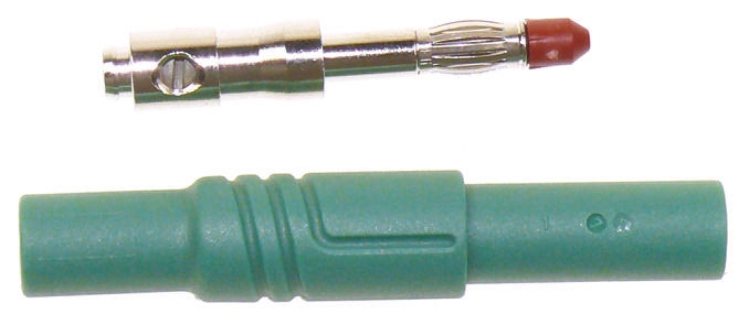 Hirschmann Test & Measurement Green Male Banana Plug, 4 mm Connector, Screw Termination, 24A, 1000V ac/dc, Nickel