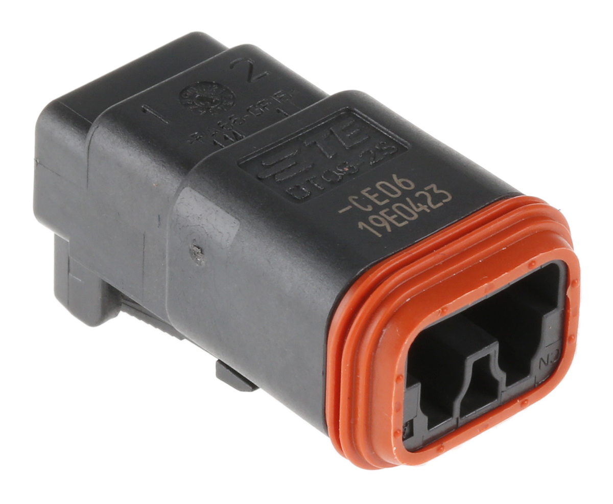 Deutsch, DT Automotive Connector Plug Black 2 Way, Crimp Termination DT06-2S-CE06