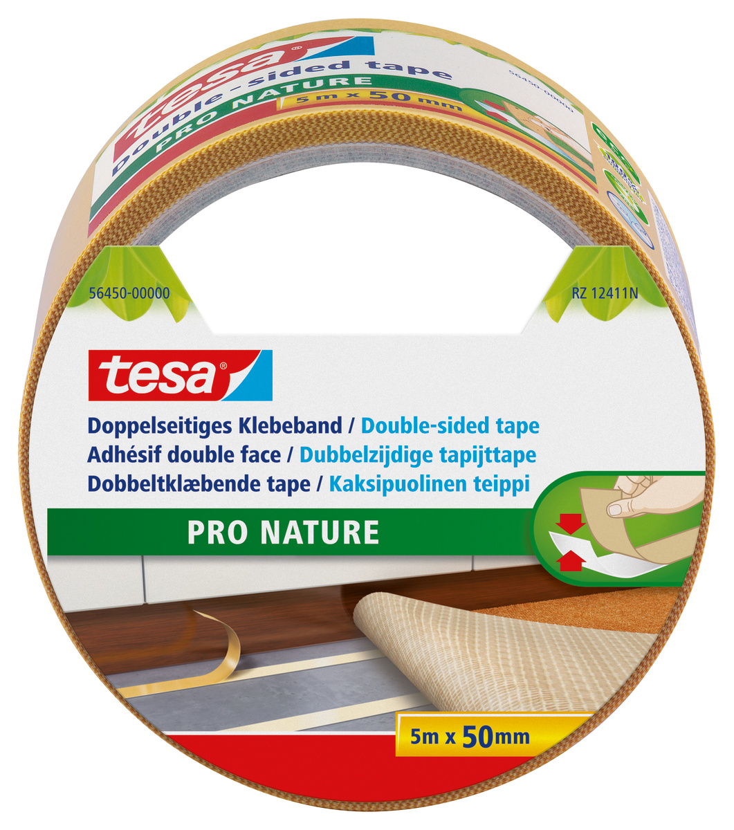 Tesa 56450 White Double Sided Tape, 0.175mm Thick, Synthetic Rubber Backing, 50mm x 5m