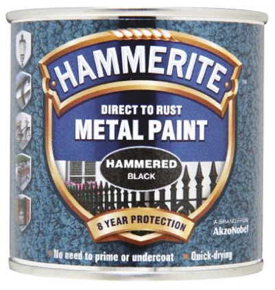 Hammerite Metal Paint in Hammered Black 250ml