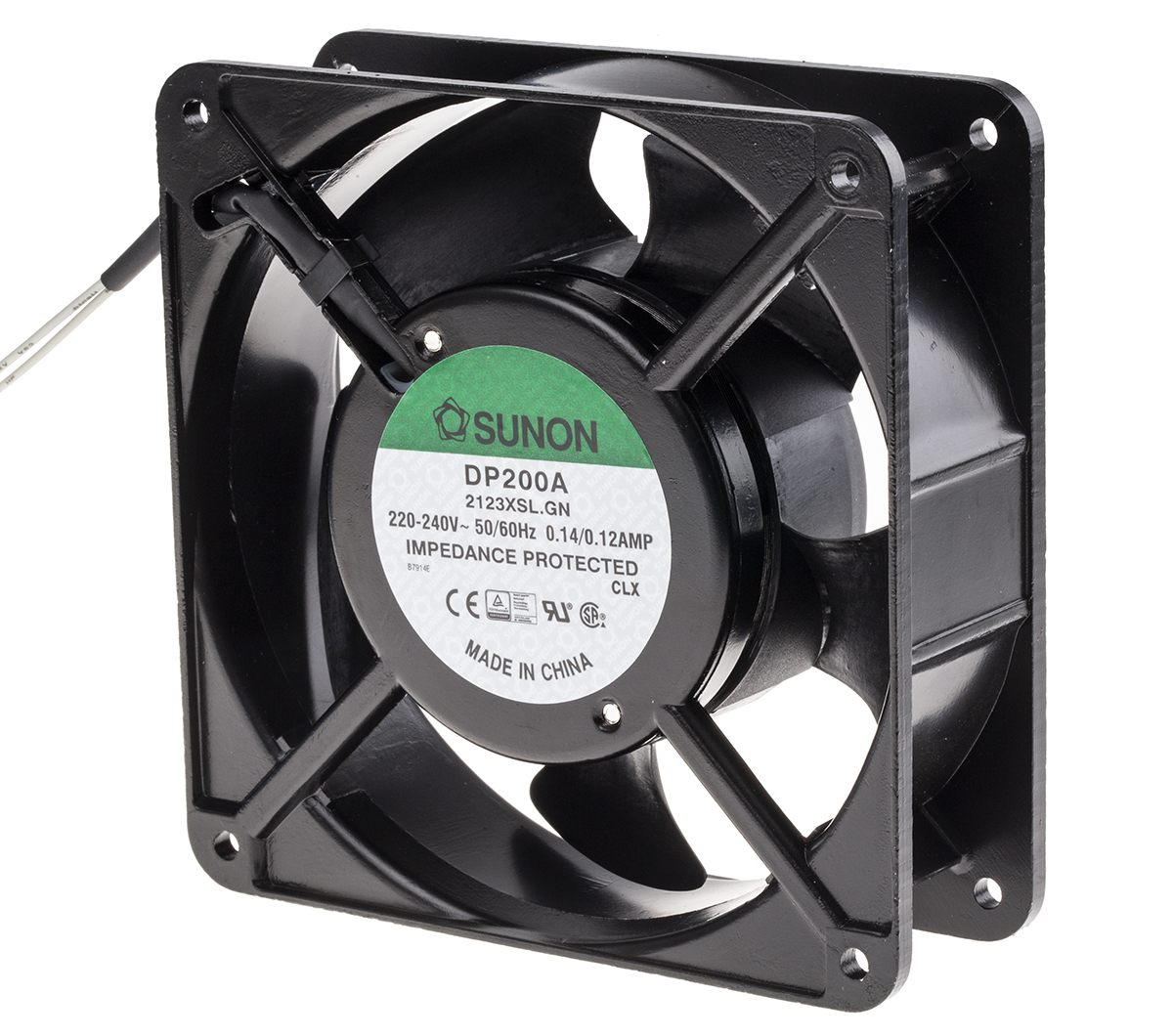 Sunon DP Series Axial Fan, 230 V ac, AC Operation, 161.4m³/h, 21W, 120mA Max, 120 x 120 x 38mm
