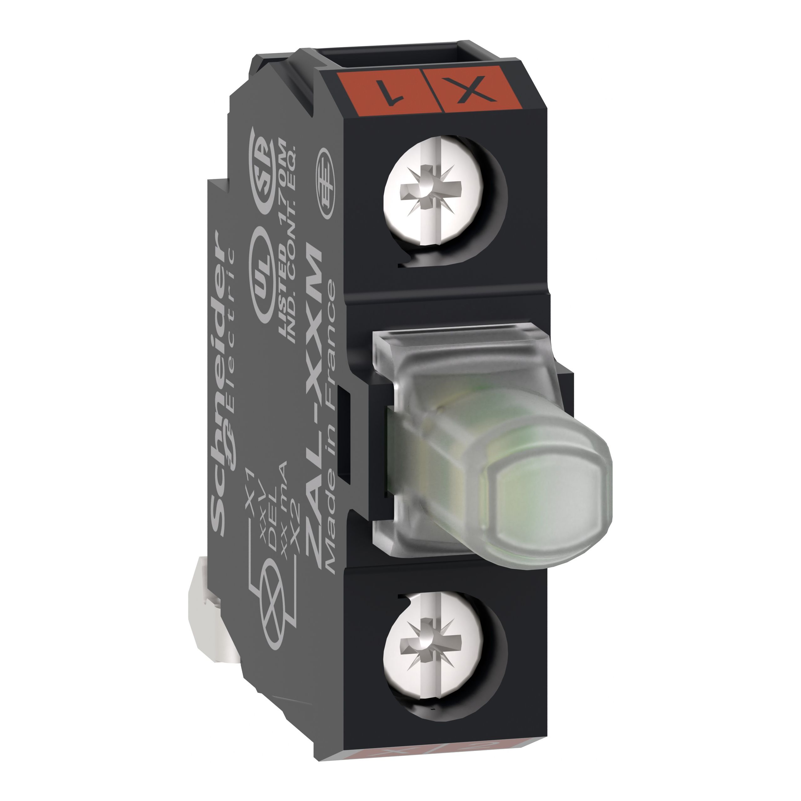 Harmony Series Contact Block for Use with Push Buttons, 230V, Red Light