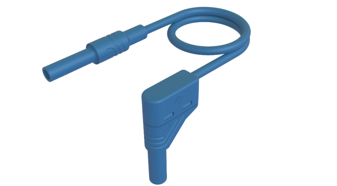 Hirschmann Test & Measurement 4 mm Test Probe Lead, 32A, Blue, 1m Lead Length
