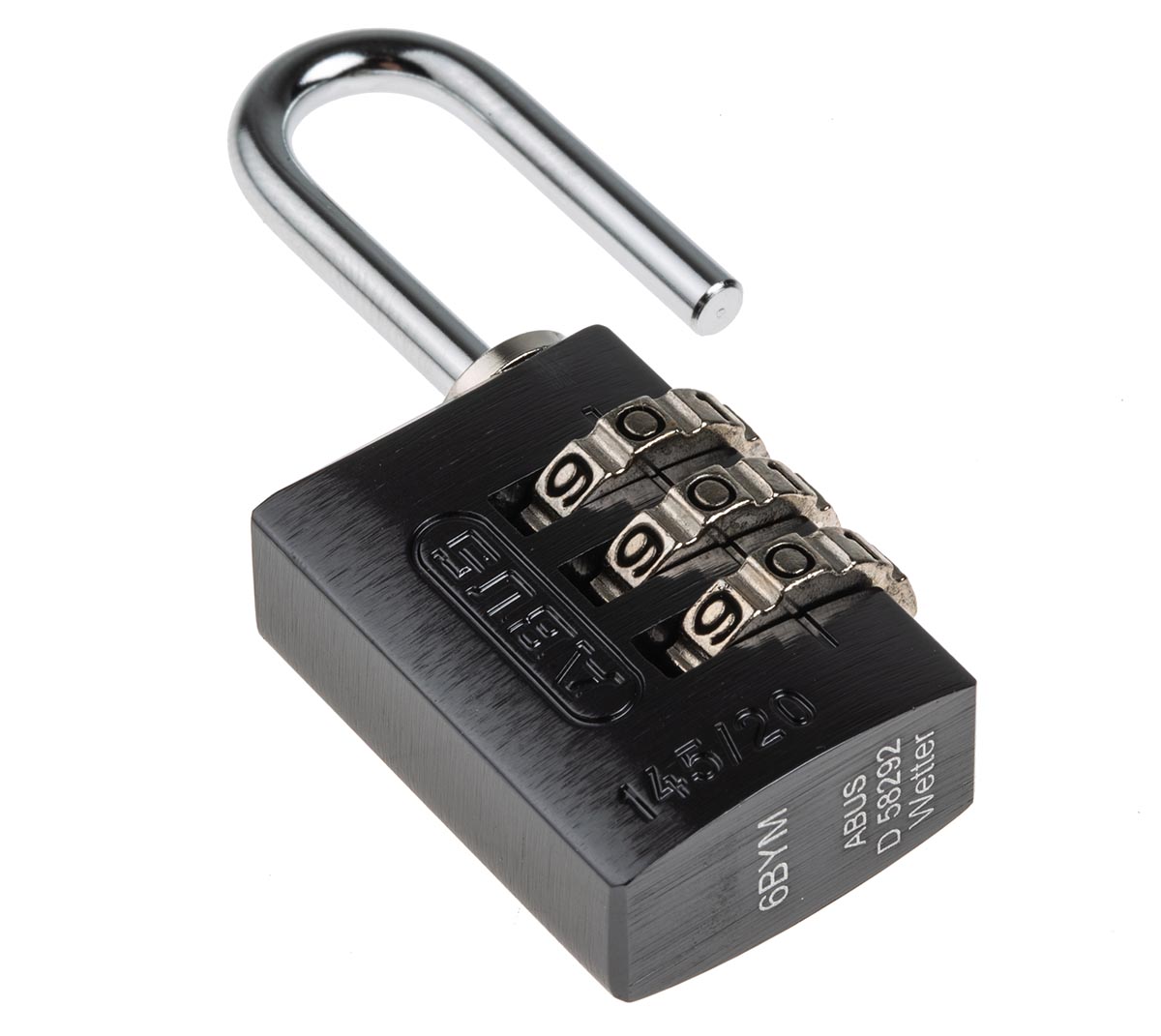 ABUS 145/20 Combination Weatherproof Aluminium, Steel Safety Padlock, 3mm Shackle, 20mm Body